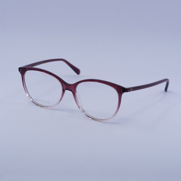 Gucci GG0550O 007 Eyeglasses Burgundy Gradient 53mm Cat Eye Frame - Picture 5 of 12